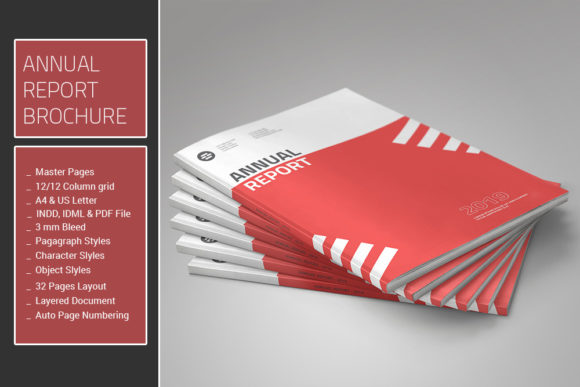 Annual Report Brochure Design Made Easy with 32-Page InDesign Template