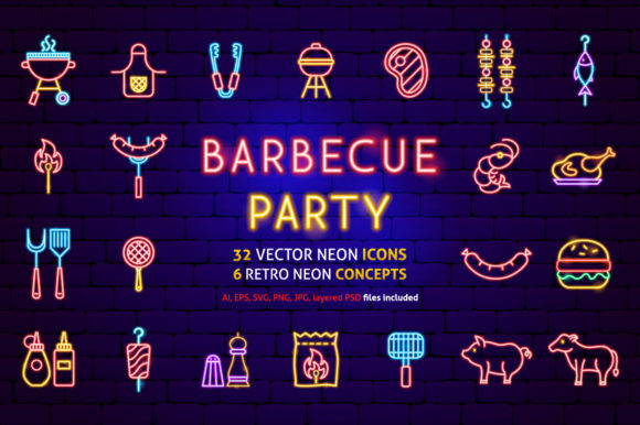 Barbecue Grill Neon: A Retro Glow for Creative Projects