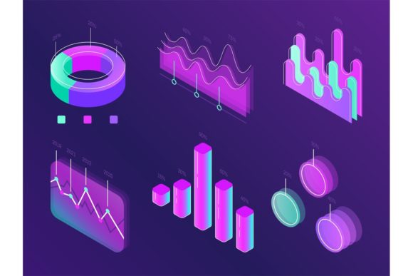 Business Statistic Digital Infographic Charts