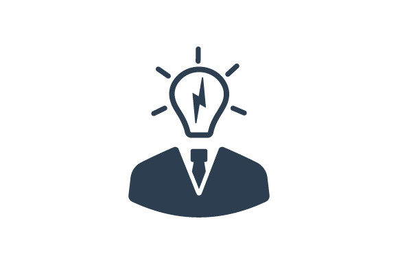 Businessman Brainstorming Icon: A Versatile Design Asset for Creative Projects
