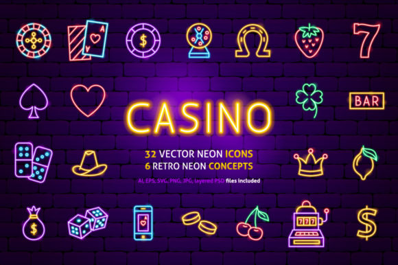 Casino Neon: Retro-Style Design Elements for Modern Projects