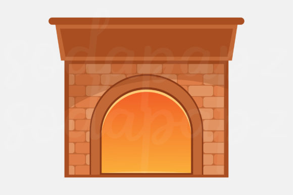 Classic Christmas - Fireplace 2: A Versatile Design Asset for the Holidays