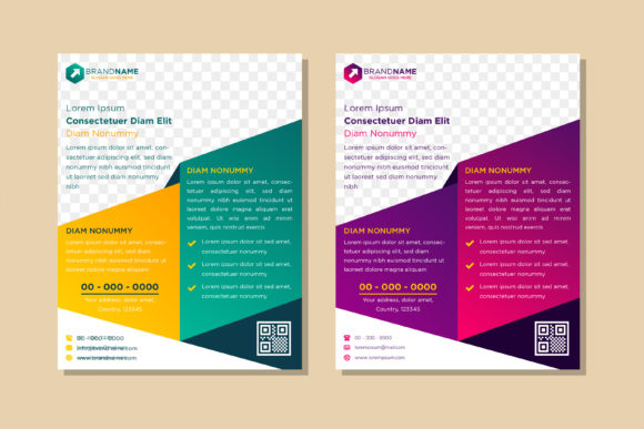 Colorful Business Flyer Geometric Design Template