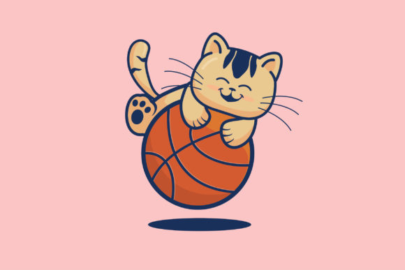 Cute Cat Hug Basketball: A Delightful Fusion of Whimsy and Utility in Digital Design