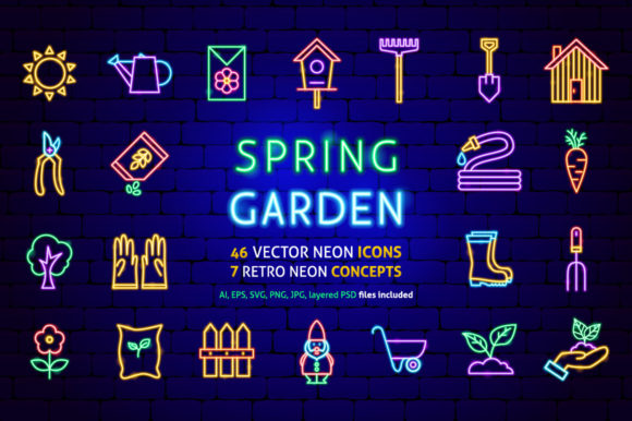 Spring Garden Neon: A Versatile Design Resource for Modern Creatives