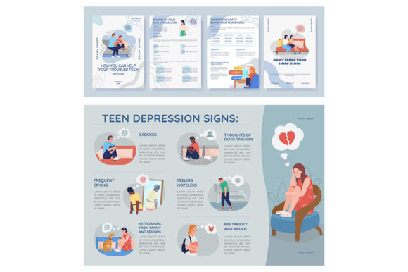 Teenager Depression Signs Template Set: A Visual Tool for Awareness and Communication